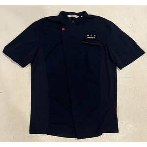 Chic Fil A Employee Work Shirt Wind Breaker Chefs Coat Full Zip Short Sleeve S